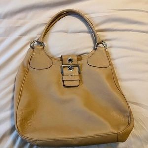 PRADA Beige Vitello Daino leather Hobo bag